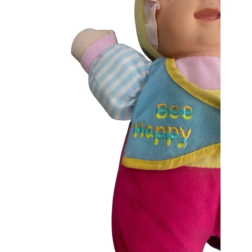 Goldberger LOVE BUG BEE HAPPY 11” Adorable Baby Vinyl Face Cuddle Doll Pastel